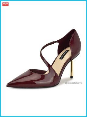 Pointed Toe Stiletto Heel Pumps with Asymmetrical Strap